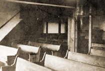 Interior of Hopewell Meeting House, c1900's